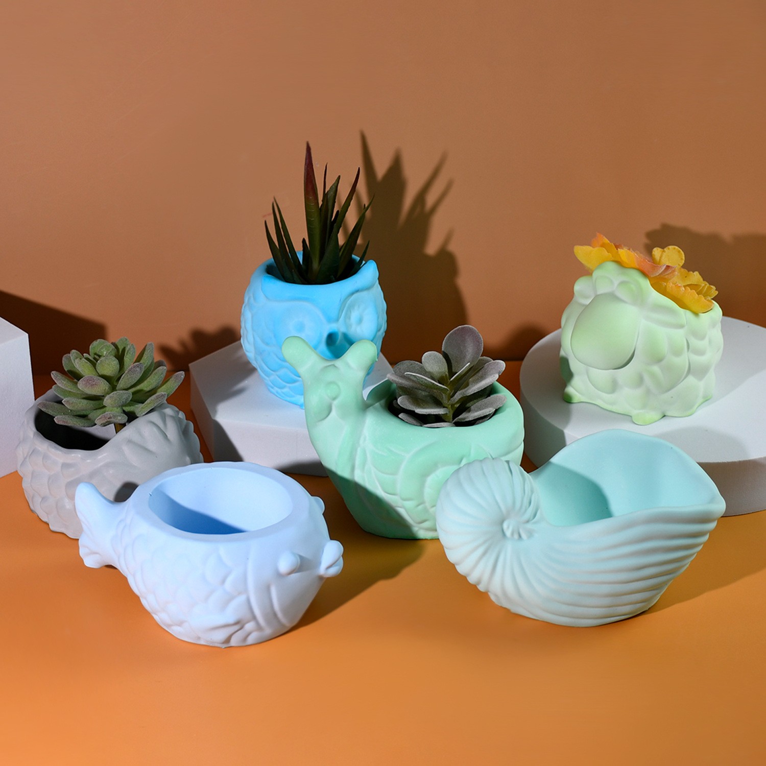 3D Animal Flower Pot Silicone  - Succulent Set ulasan dan harga