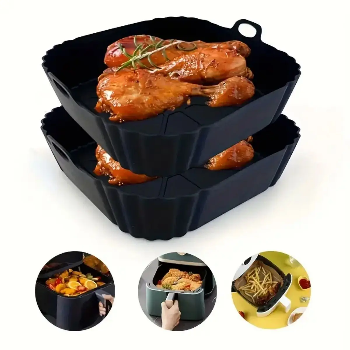 Reusable Air Fryer Silicone Po - Pothos ulasan dan harga