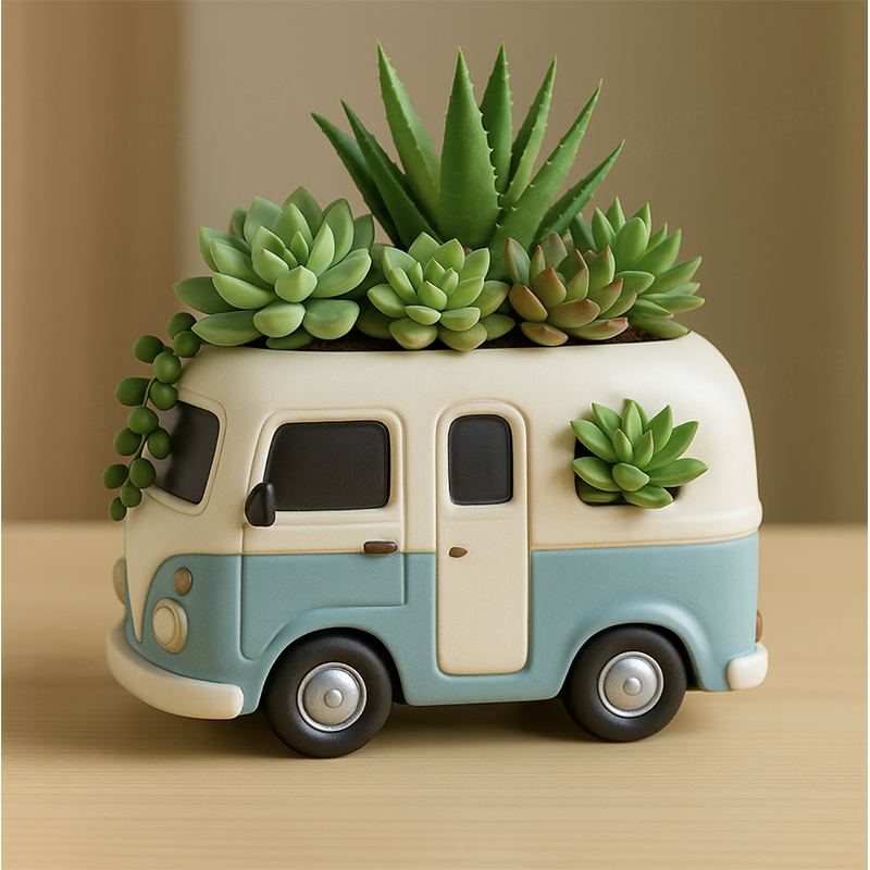 3D Vintage Bus Car Succulent P - Succulent Set ulasan dan harga
