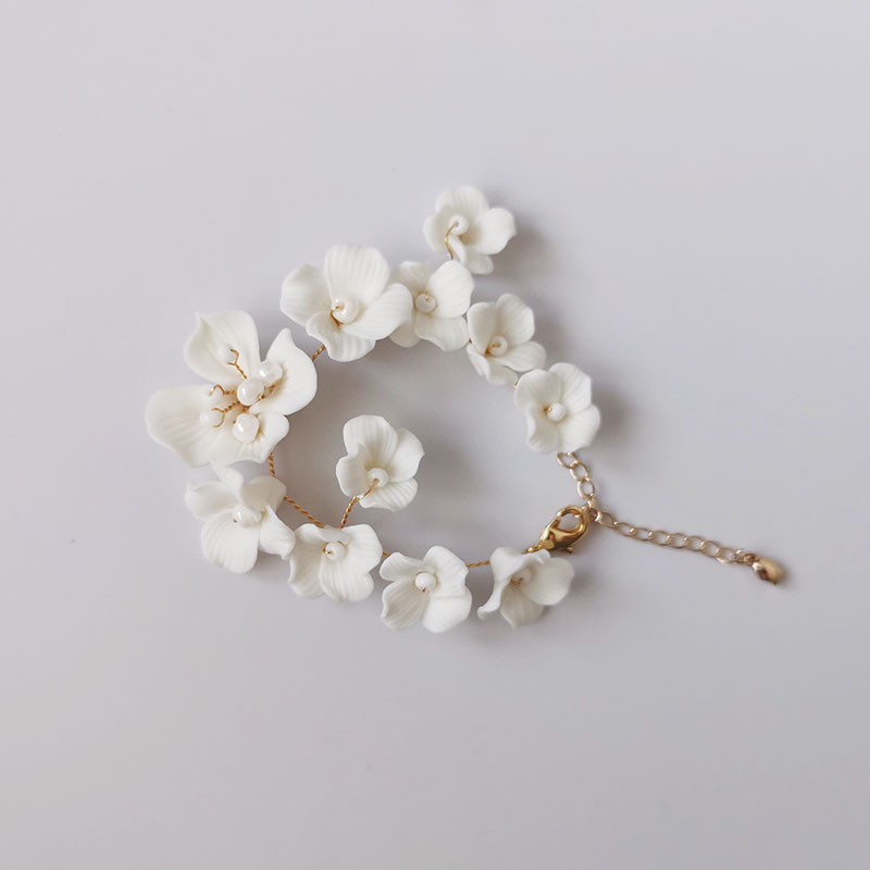 White Porcelain Flower Bridal  - Snake Plant Ceramic ulasan dan harga