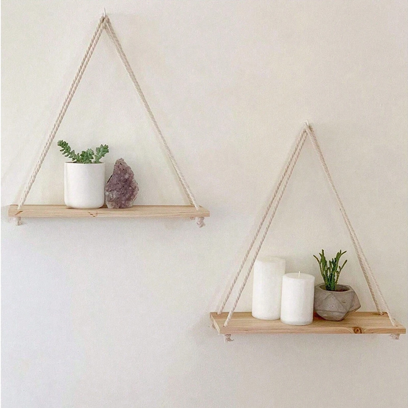 Wooden Swing Hanging Hemp Rope - Terracotta Pot ulasan dan harga